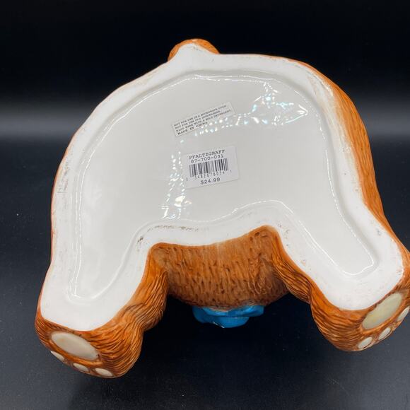 Pfaltzgraff Christmas Teddy Bear Cookie Jar - Picture 7 of 14